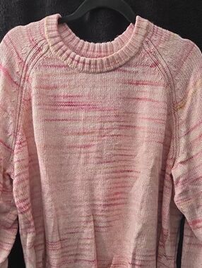 J. Crew Pink Marled Scoopneck Sweater with Subtle Speckle